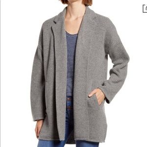 Madewell Laguna Stitch Sweater Coat - Heather Grey
